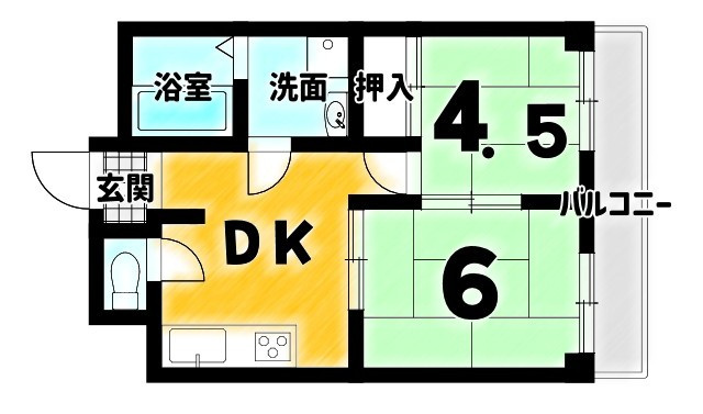 西京極ハイツの間取り