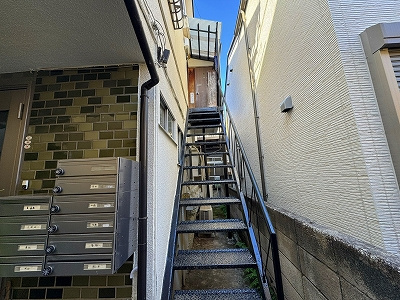 ともえ荘のバルコニー