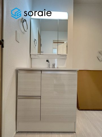 入間市下藤沢23期　全2棟2号棟　の独立洗面台|2月5日撮影