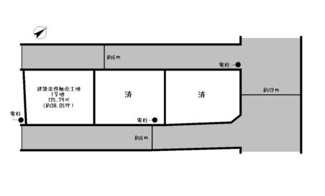 【区画図】 | 野洲市野洲　1号地　売土地（全３区画）
