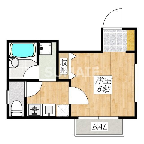 アクアフォレースの間取り|東向きの角部屋です☆