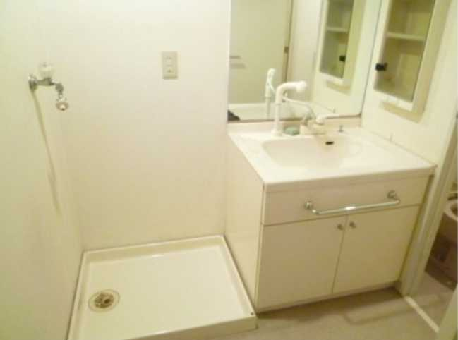 グランドメゾン三軒茶屋　分譲賃貸　宅配BOX　駅近の洗面所