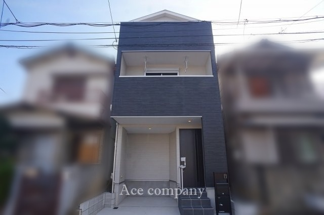 【外観】 | 八尾市八尾木北5丁目 | 【新築完成済み☆前道広々幅員8ｍ！】ローン返済目安：月々約63123円（頭金0円、変動金利0.875％、返済期間40年、ボーナス払い無しで試算しています）