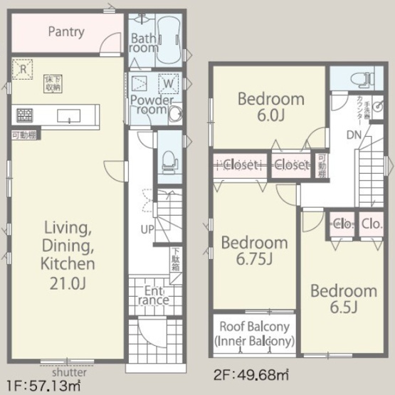 【間取り】 | 船橋市夏見６丁目２４－１期