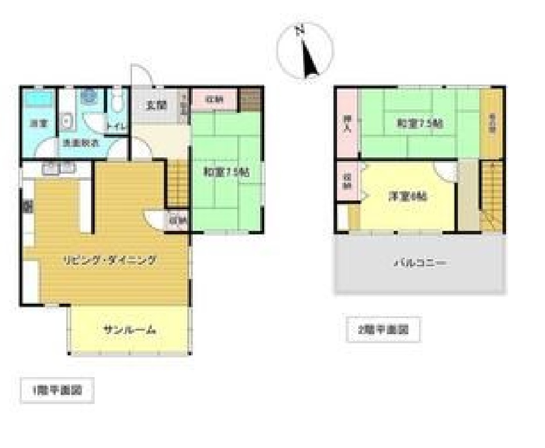 売戸建　小山市乙女の間取り