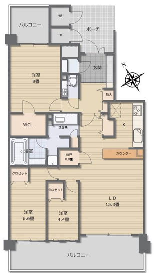 【間取り】 | ☆コスモ箕面ガーデンフォルム