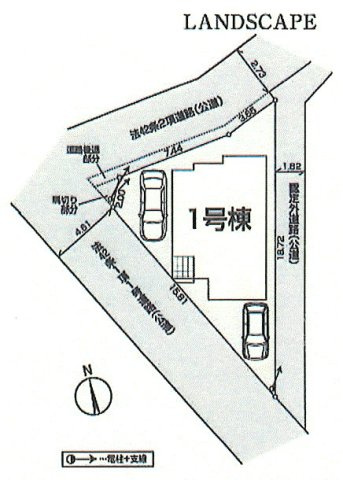 青梅市長淵2丁目　新築戸建全1棟の区画図