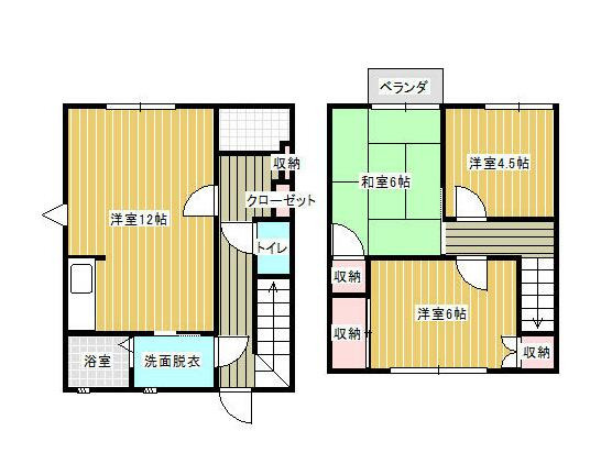 田寺メゾネットの間取り