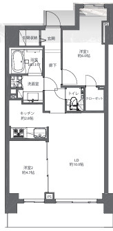 勝どきビュータワーの間取り