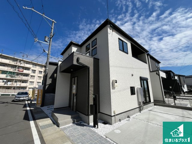 大津市坂本　新築一戸建ての外観|現在の進捗状況です！順調に作業進行中、完成が待ち遠しいです！詳細の間取り等、お気軽にお問い合わせください！