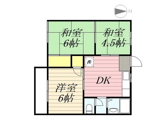 【間取り】 | サンハイツ（内原）