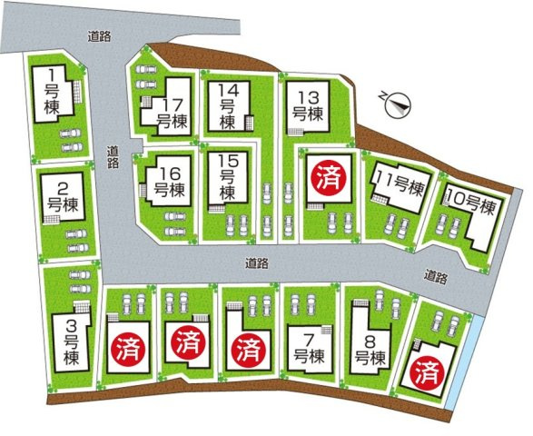 大津市坂本　新築一戸建ての区画図|全17区画