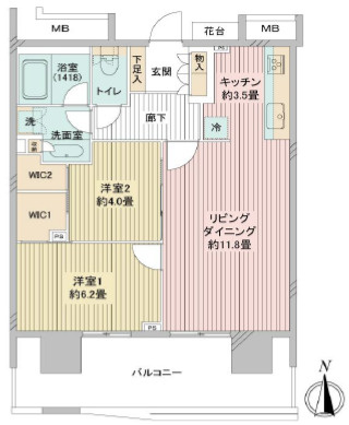 アーバンドックパークシティ豊洲 タワーBの間取り