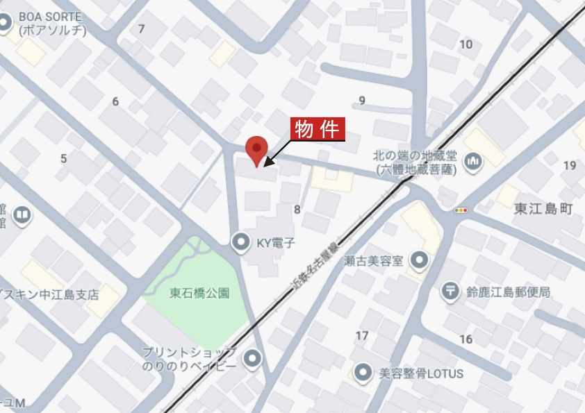 鈴鹿市中江島町の地図|詳細Map