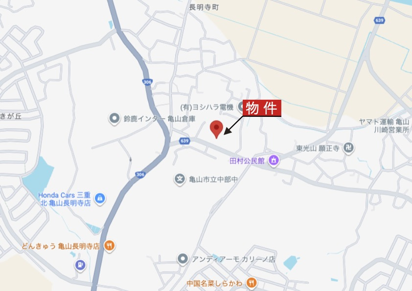 亀山市長明寺町の地図|広域Map