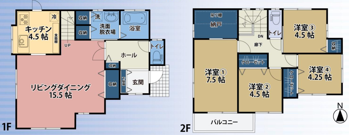 川越市宮元町　中古戸建の間取り