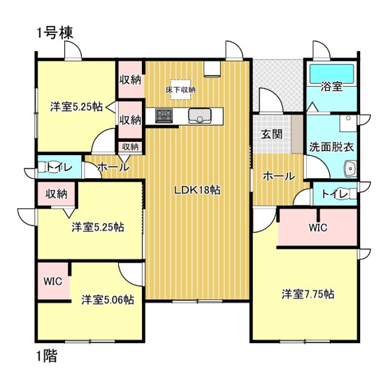 【間取り】 | 鈴鹿市長太旭町2丁目《1号棟》