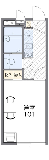 【間取り】 | レオパレスchezmoi | 画像2