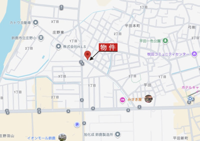 【地図】 | 鈴鹿市庄野東1丁目《4号棟》 | 広域Map