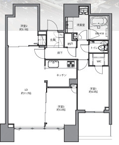 DEUX TOURS ドゥ・トゥールWESTの間取り