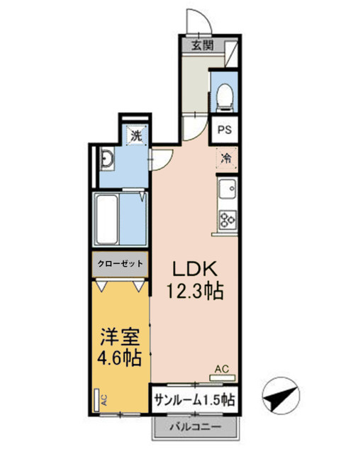 メゾンドリヴァージュA棟の間取り