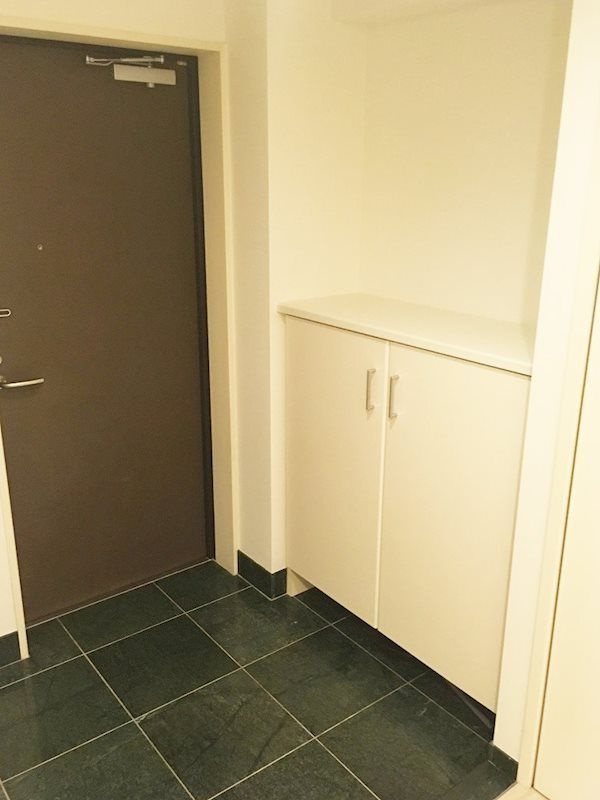 グラマシー恵比寿の玄関|■モニタ付インターホン■ディンプルキー■2重鍵■ダウンライト