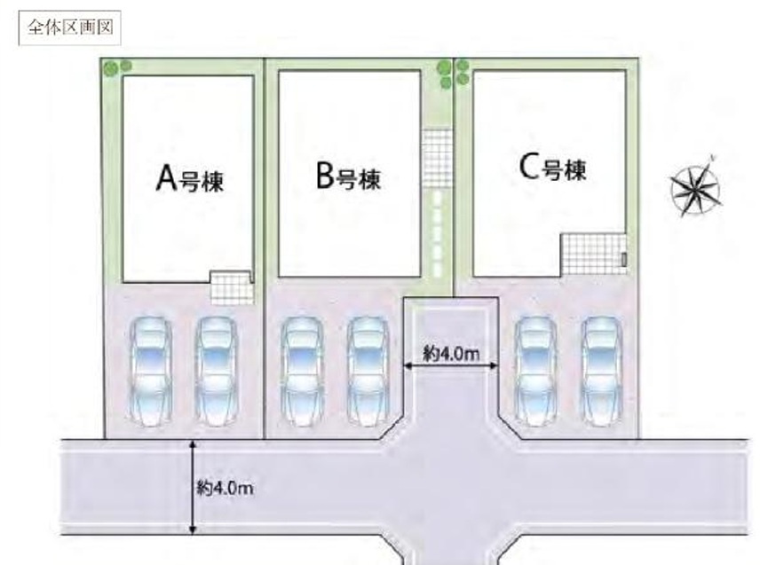 仲介手数料無料　ハートフルタウン狭山富士見14期　全３棟　の区画図