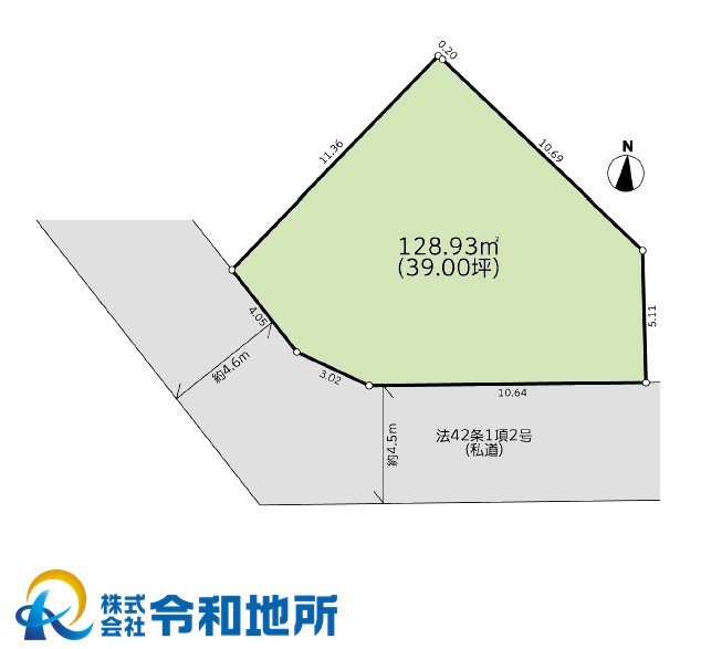 売地　茅ヶ崎市香川2丁目の土地図