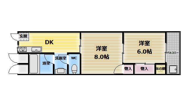 【間取り】 | 日の出コーポ | 使いやすい間取りです