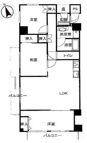 緑地東ロイヤルマンションの間取り