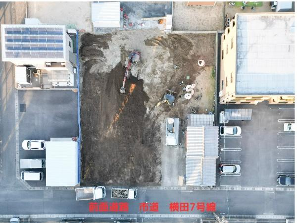 横田Ⅱ④　土地の前面道路含む現地写真|前面道路含む現地(2025年12月撮影)