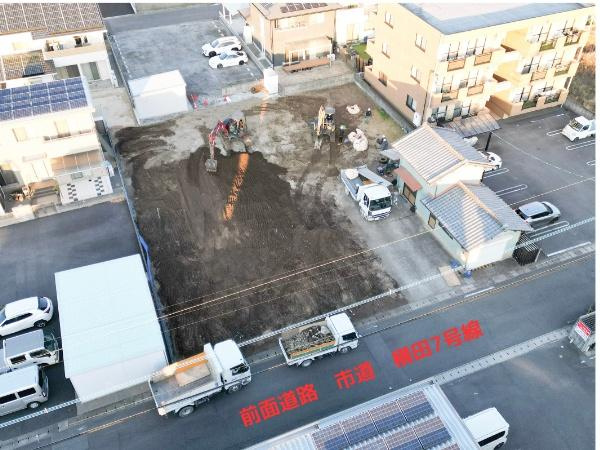 横田Ⅱ④　土地の前面道路含む現地写真|前面道路含む現地(2025年12月撮影)