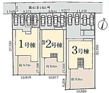 【区画図】 | Livele Garden.S深谷市田中第3【平屋】新築住宅