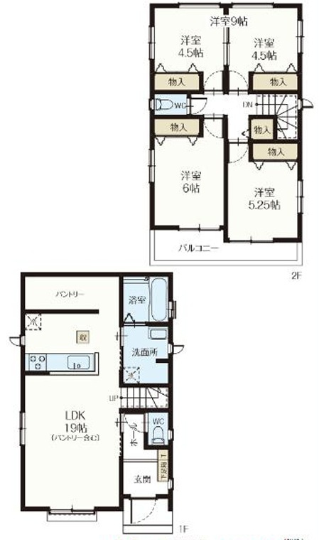 仲介手数料無料　ハートフルタウン狭山富士見14期　全３棟　の間取り