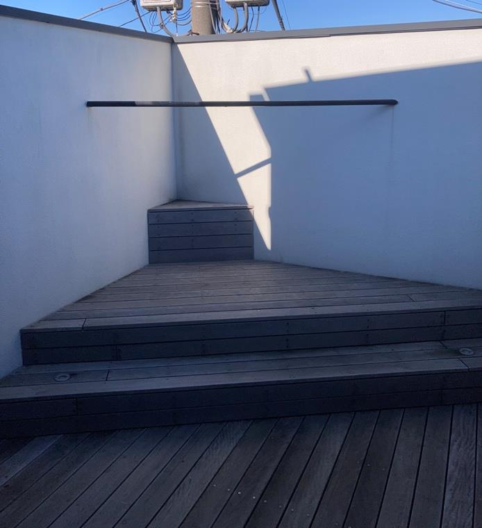 山王戸建のバルコニー