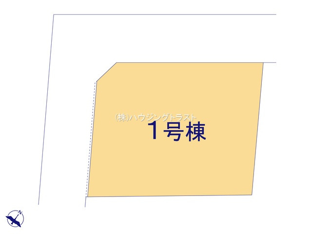 仲介手数料無料　所沢市西狭山ケ丘１丁目　新築戸建　全１棟の区画図
