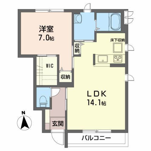 シャーメゾン津志田の間取り