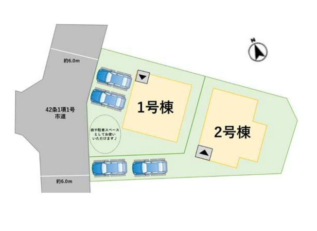 【区画図】 | 福岡市東区和白丘3丁目2期　1号棟（全2棟）【仲介手数料無料・0円】 | 区画図です。1号棟