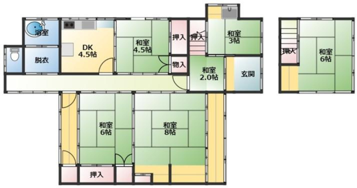 呉市西惣付戸建ての間取り