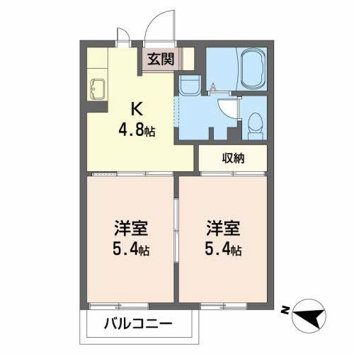 コートラックス Ｄの間取り