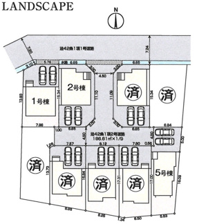 【区画図】 | 【仲介手数料無料！！】日野市三沢　新築戸建て（全9棟）5号棟　4980万円