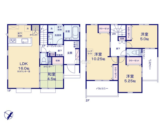 【新築分譲住宅】川越市諏訪町の間取り