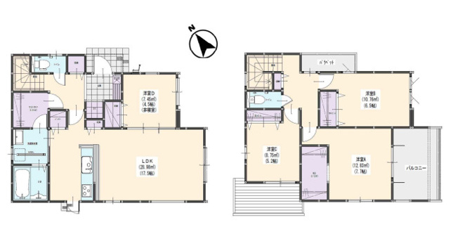 【間取り】 | 福岡市東区唐原4丁目1期　1号棟（全1棟）【仲介手数料無料・0円】 | 平日、土日祝日もお好きな日時にご見学可能です。お気軽にお問合せ下さい。