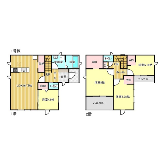【間取り】 | 鈴鹿市磯山3丁目《1号棟》