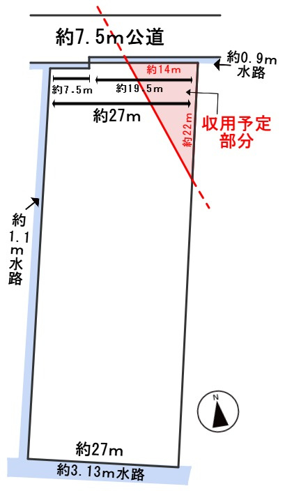 ６３８４１　岐阜市下西郷４丁目土地の区画図