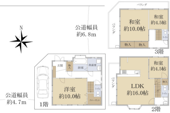 【間取り】 | 中古戸建　大東市灰塚5丁目（平成12年築）