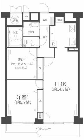 シャルム野中南公園の間取り