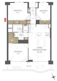 【間取り】菊田ハイツ 