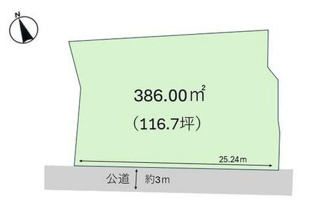 知多郡阿久比町大字植大字北本会下　売り土地の土地図