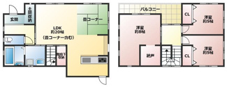 【間取り】 | 加古川市東神吉町西井ノ口  一戸建て | 2280万円、3LDK+S（納戸）、土地面積144.95平米、建物面積114.2平米 広々としたLDK約20帖♪
ゆとりのある3LDK+S♪
令和8年1月リフォーム完成！